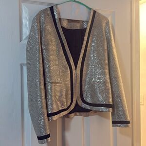 Gold Metallic Jacket - Like New - Karen Zambos Vingtage - Hidden Closure - Small